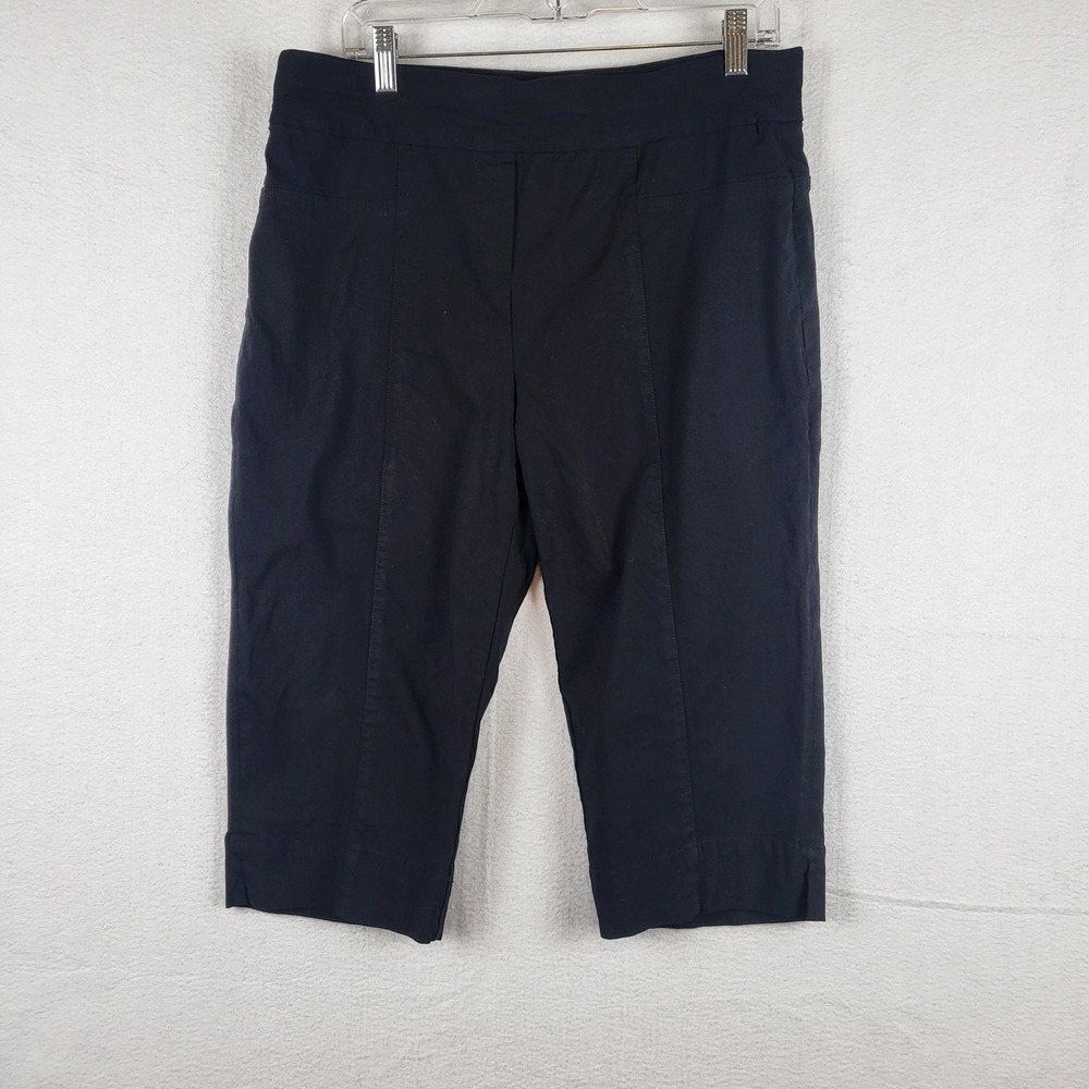 Alfred Dunner Black Capri Pants Women's‎ Size 12 Stretch Casual